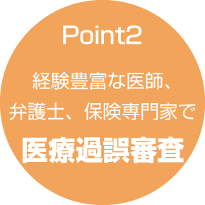 Point2 美容医療に精通したベテラン医師と弁護士のチームで医療過誤審査